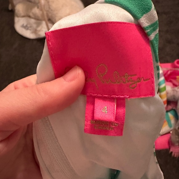 Lilly Pulitzer Green and White Pearl romper - Picture 3 of 3